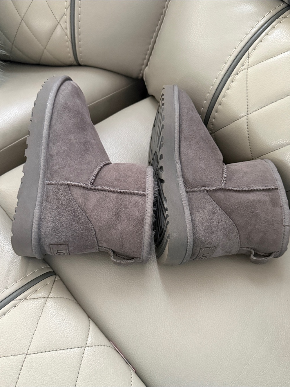 UGG Classic Short Suede Winter Boot - Gray - Picture 4 of 9